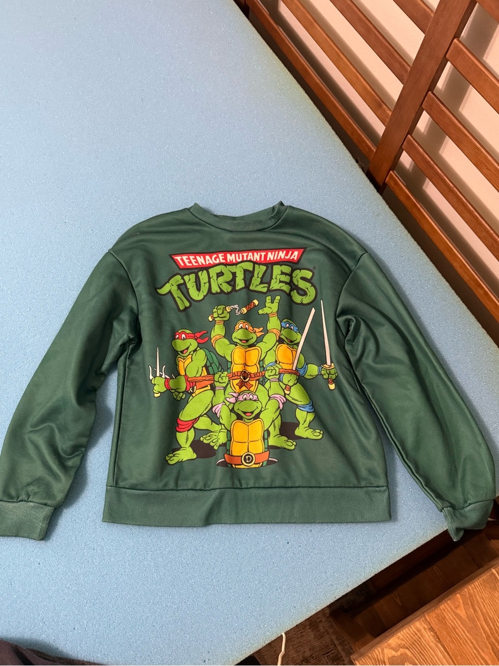 SHEIN Dark Green Teenage Mutant Ninja Turtles Crewneck Sweatshirt